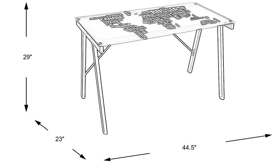 Dimension Image. Please refer to the Dimension Tab on this page for dimension details.