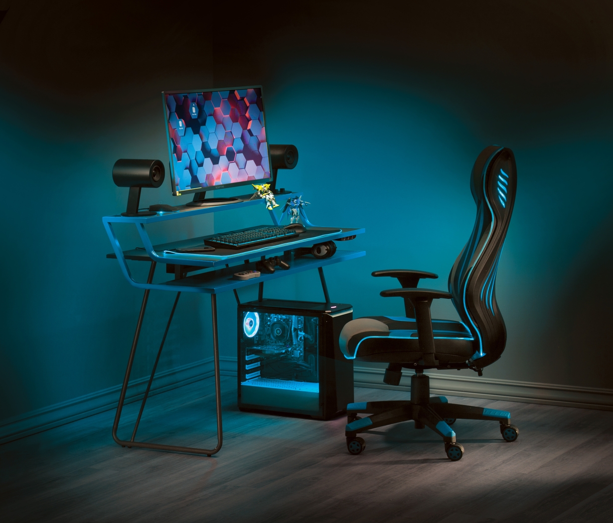 Kids Padme Blue Gaming Desk - Thumbnail - Image 8