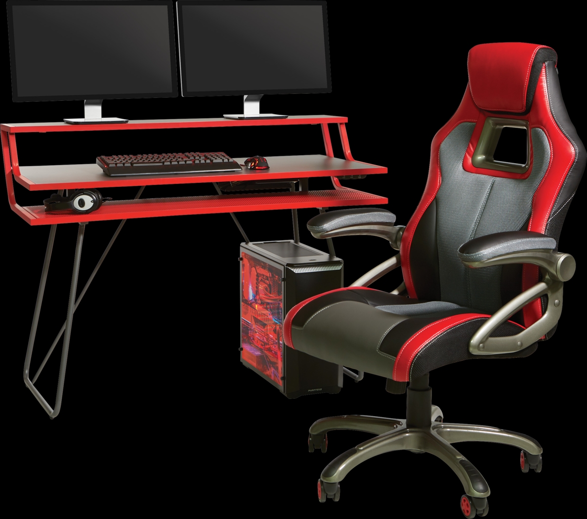 Kids Padme Red Gaming Desk - Thumbnail - Image 7