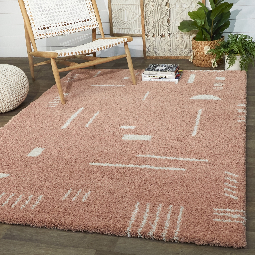 Kids Pailoap Pink/White 6'7 x 9' Rug - Thumbnail - Image 2