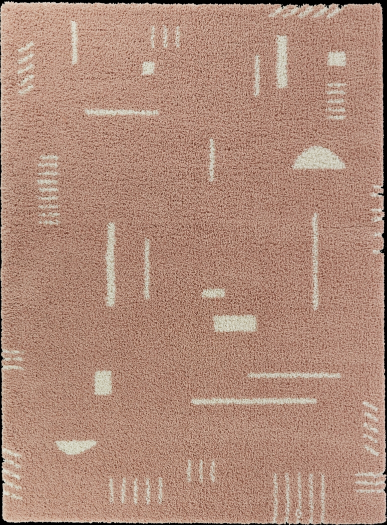 Kids Pailoap Pink/White 6'7 x 9' Rug - Thumbnail - Image 1