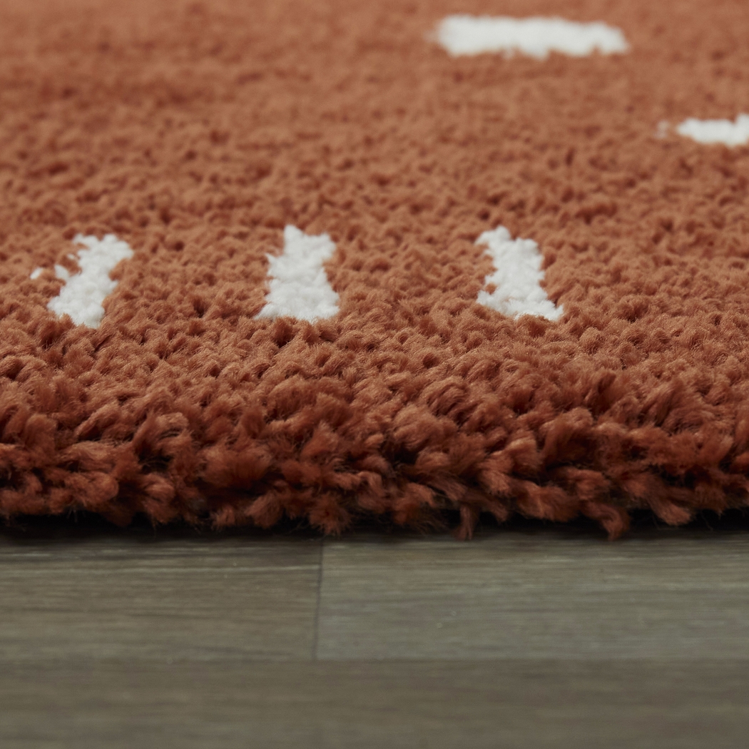 Kids Pailoap Rust/White 6'7 x 9' Rug - Thumbnail - Image 3