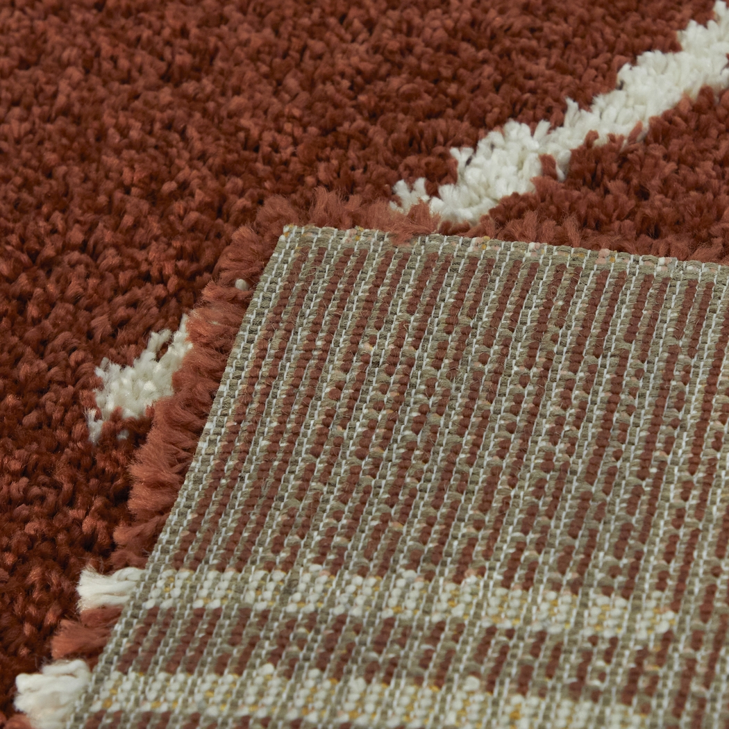 Kids Pailoap Rust/White 6'7 x 9' Rug - Thumbnail - Image 4