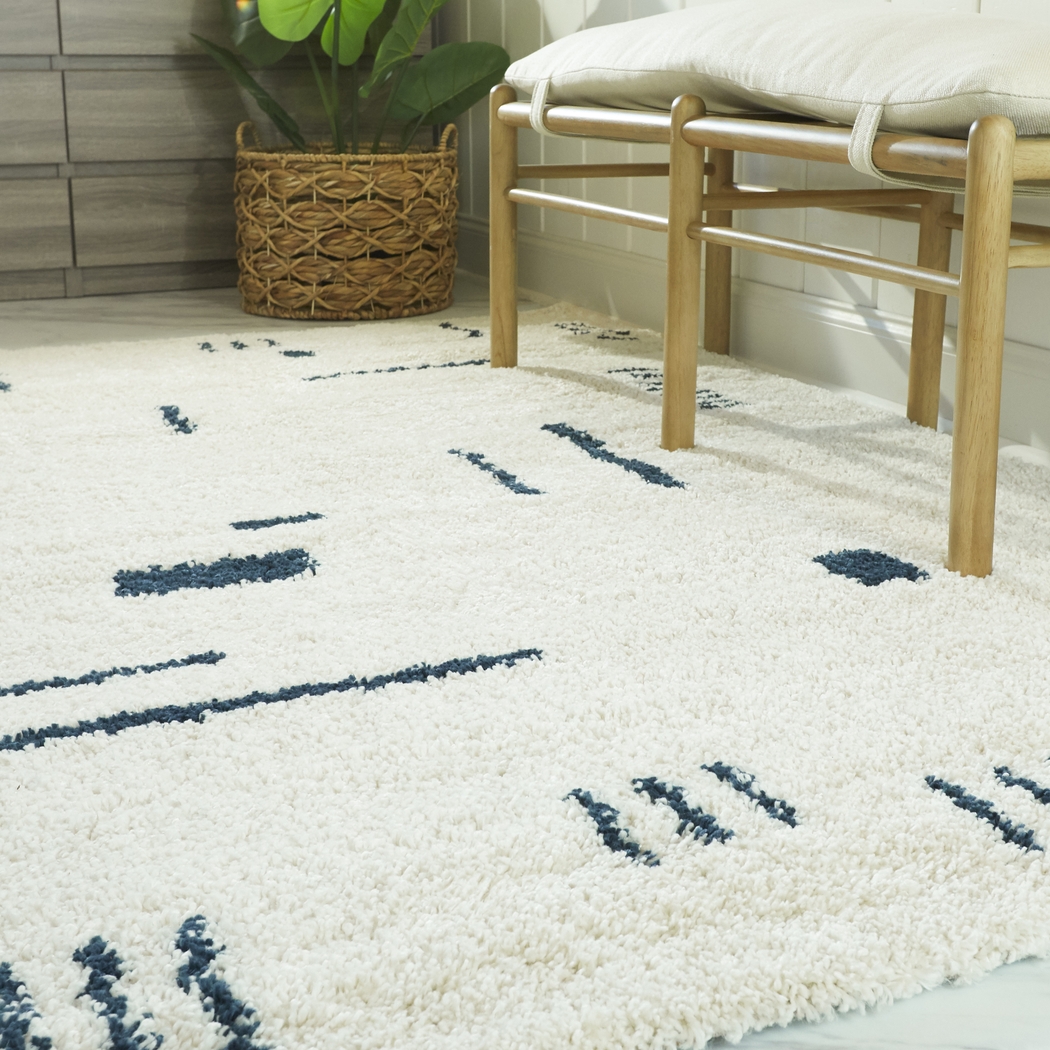 Kids Pailoap White/Blue 6'7 x 9' Rug - Thumbnail - Image 2