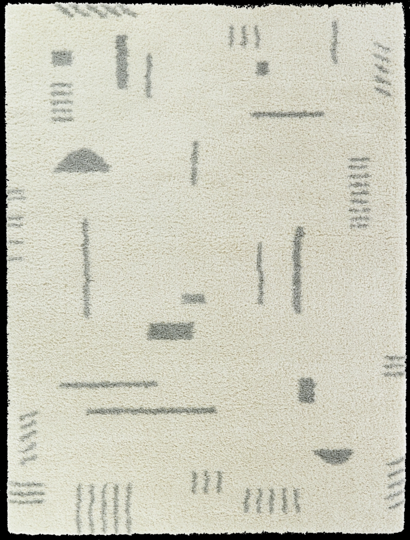 Kids Pailoap White/Gray 5'3 x 7' Rug - Thumbnail - Image 1