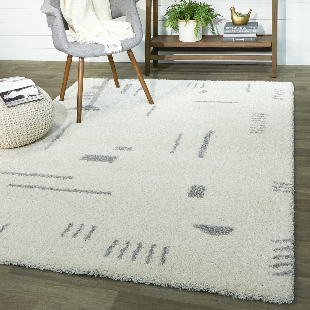Kids Pailoap White/Gray 6'7 x 9' Rug - Thumbnail - Image 2