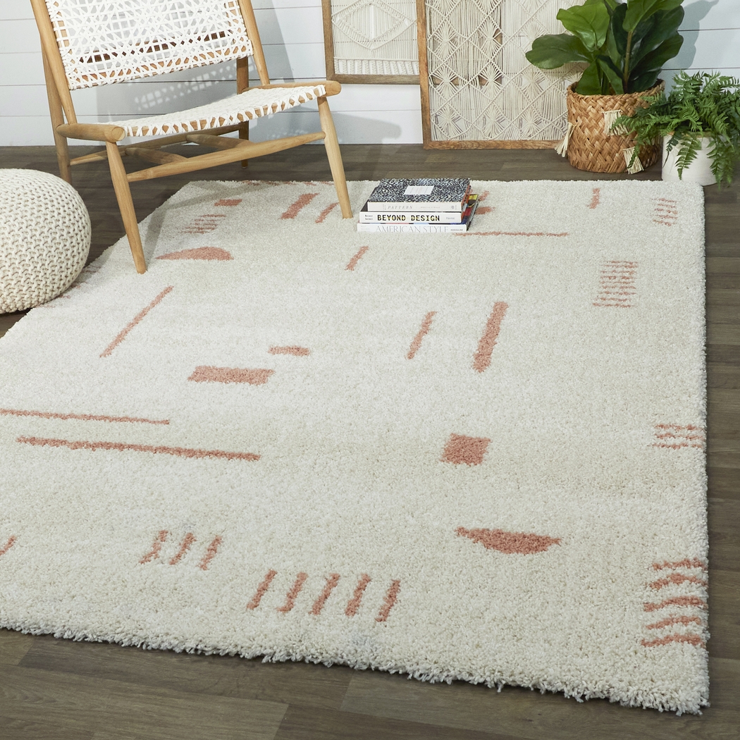 Kids Pailoap White/Pink 6'7 x 9' Rug - Thumbnail - Image 2