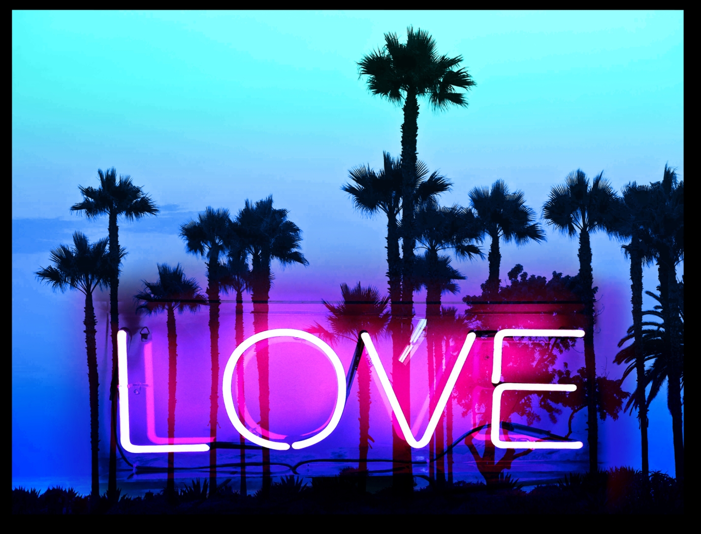 Kids Palm Beach Road Blue Artwork - Thumbnail - Image 1