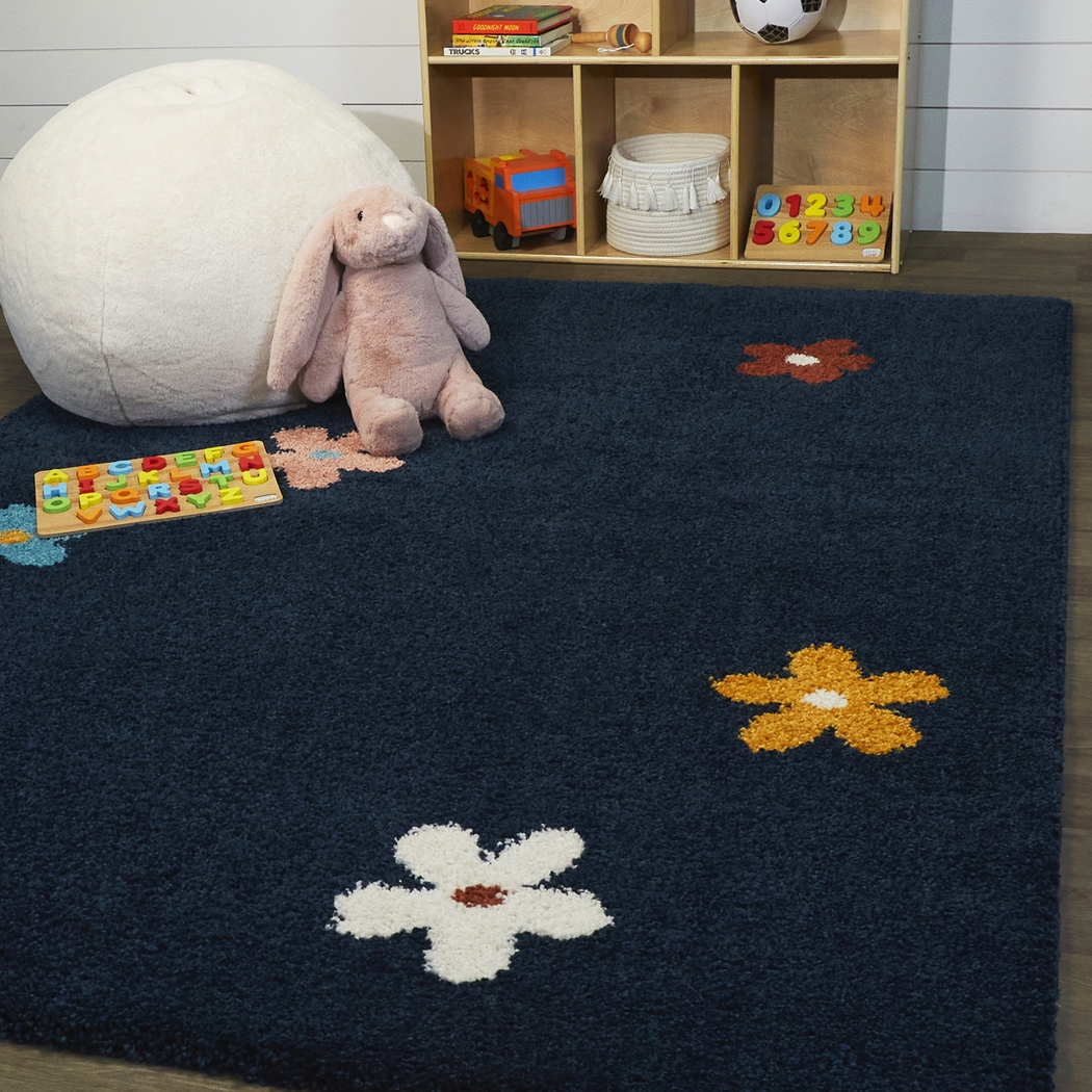 Kids Panderosa Navy 3'11 x 5'7 Rug - Thumbnail - Image 2