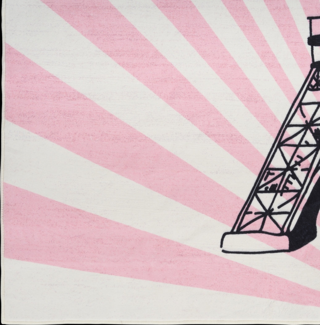 Kids Paris Fashionista Pink 3'5 x 5' Rug - Thumbnail - Image 5