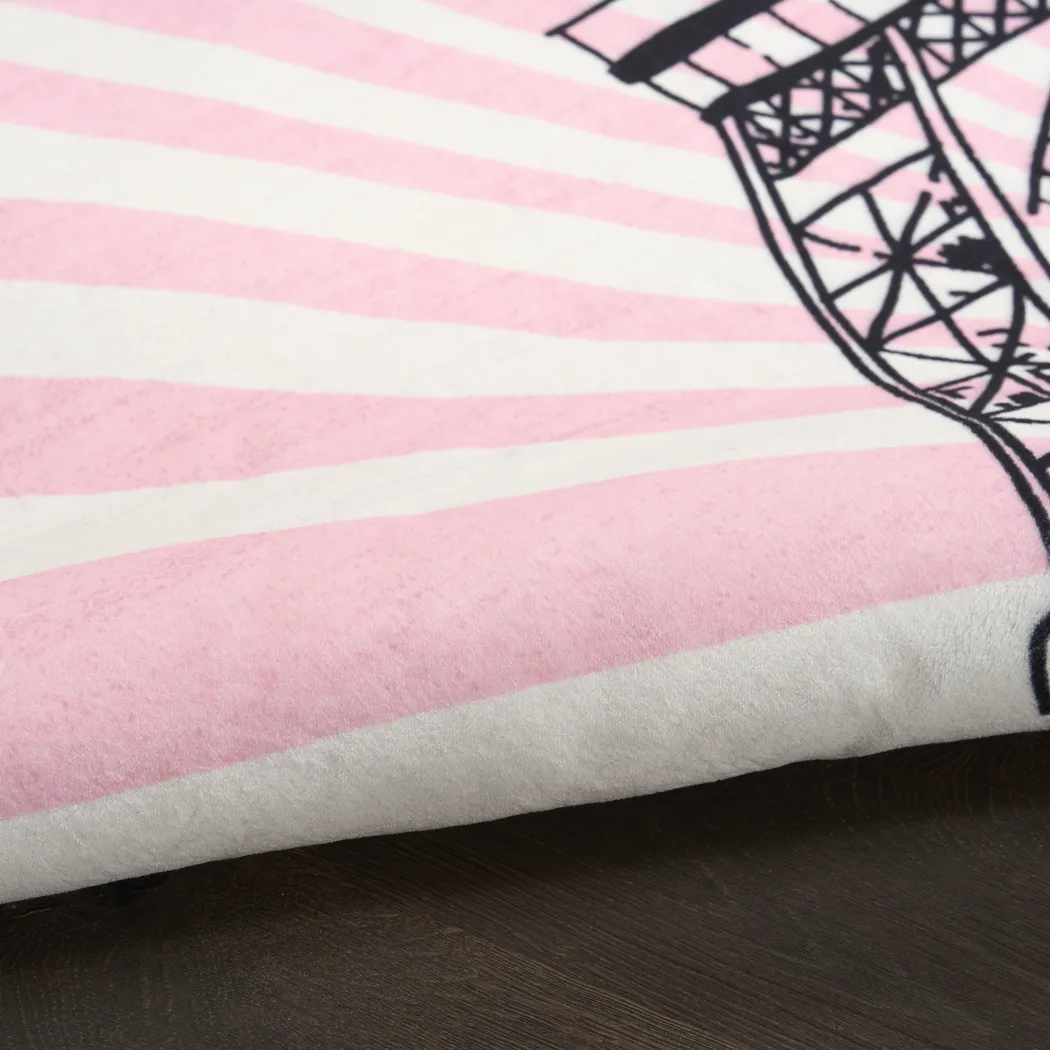Kids Paris Fashionista Pink 6'6 x 9'2 Rug - Thumbnail - Image 8