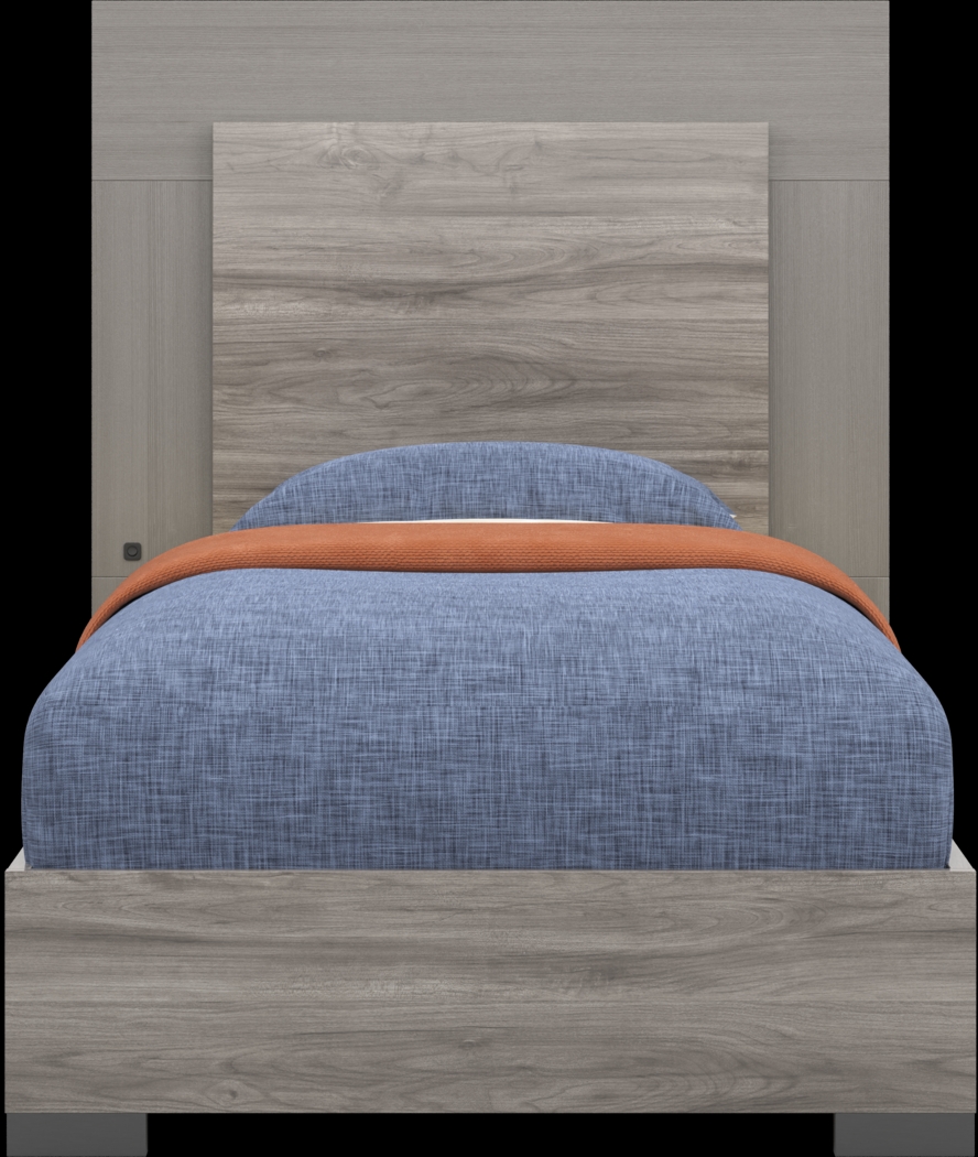 Kids Park Peak Gray Twin XL Panel Bed - Thumbnail - Image 3