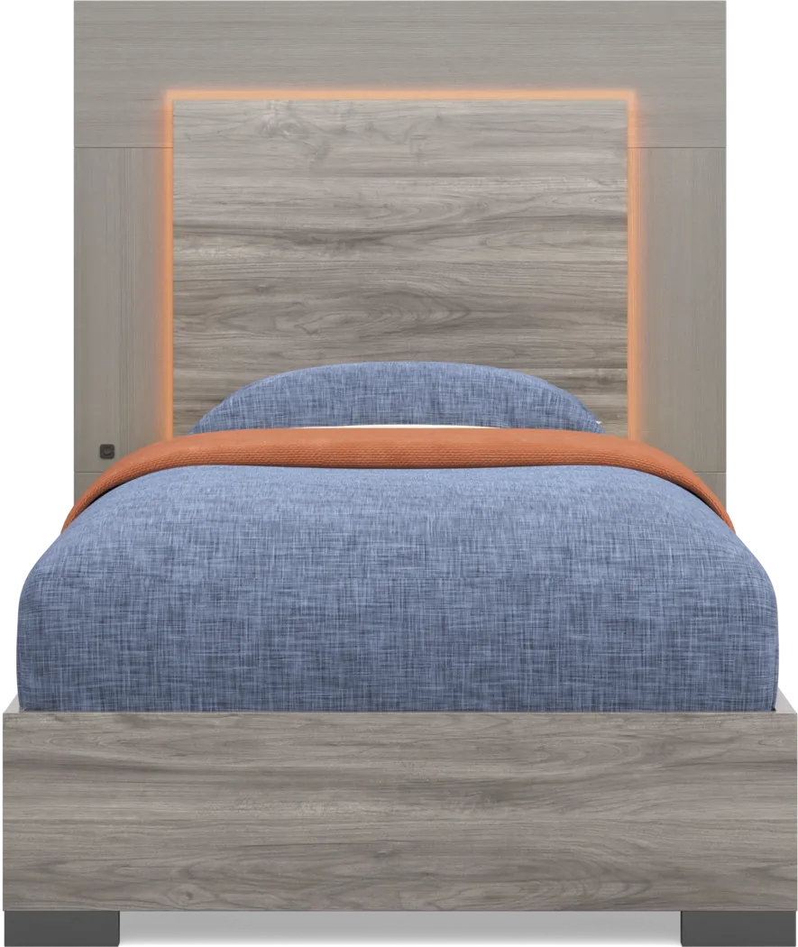 Kids Park Peak Gray Twin XL Panel Bed - Image 11