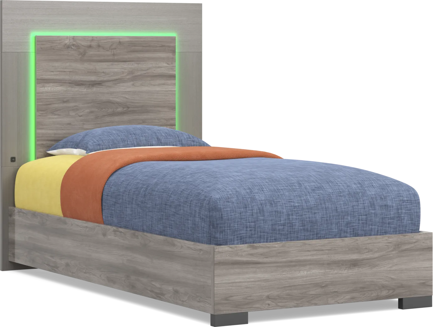 Kids Park Peak Gray Twin XL Panel Bed - Image 12