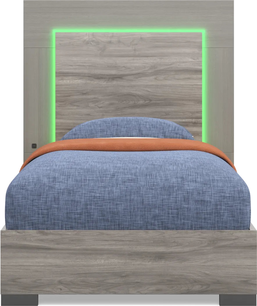 Kids Park Peak Gray Twin XL Panel Bed - Image 13