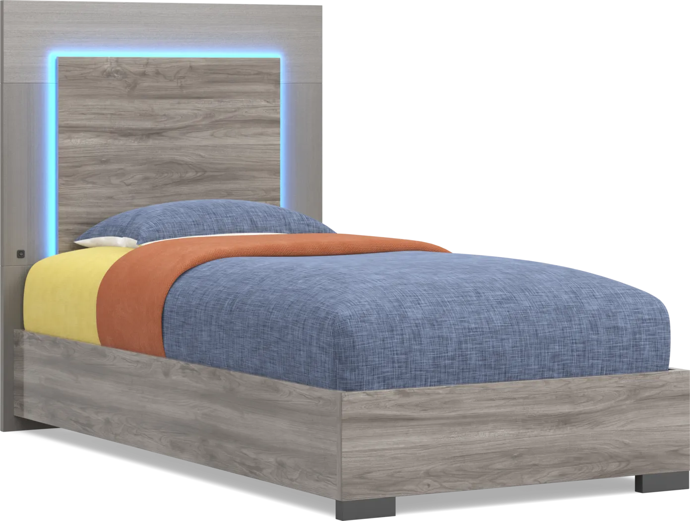 Kids Park Peak Gray Twin XL Panel Bed - Image 16