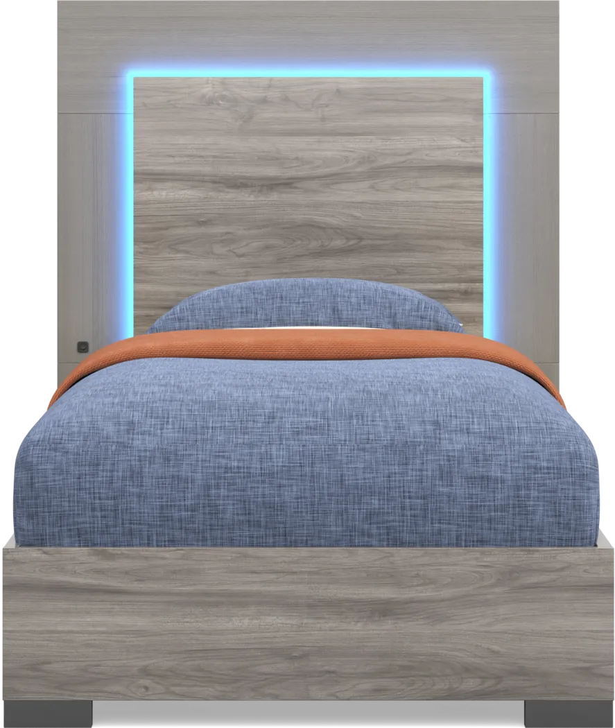 Kids Park Peak Gray Twin XL Panel Bed - Image 17