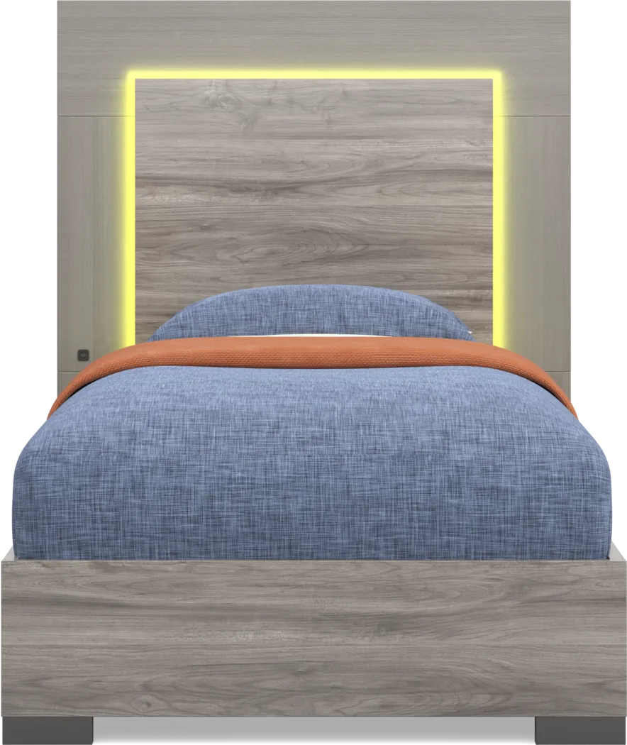 Kids Park Peak Gray Twin XL Panel Bed - Image 5