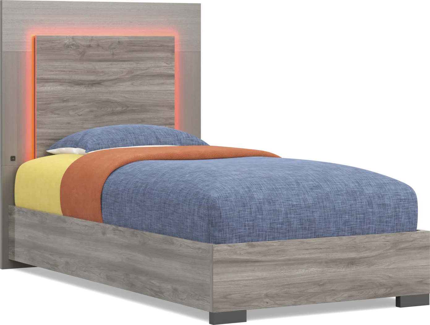 Kids Park Peak Gray Twin XL Panel Bed - Image 18
