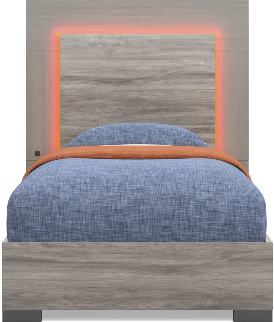 Kids Park Peak Gray Twin XL Panel Bed - Image 19