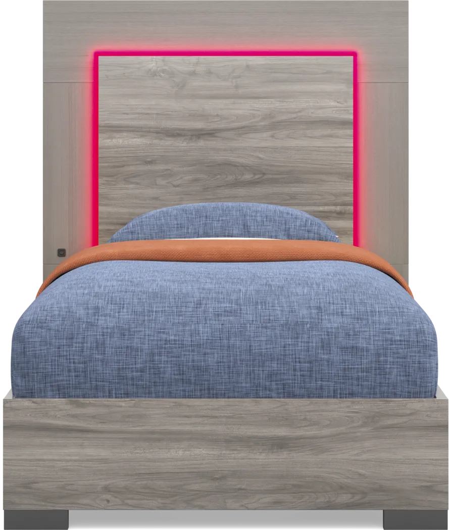 Kids Park Peak Gray Twin XL Panel Bed - Image 7