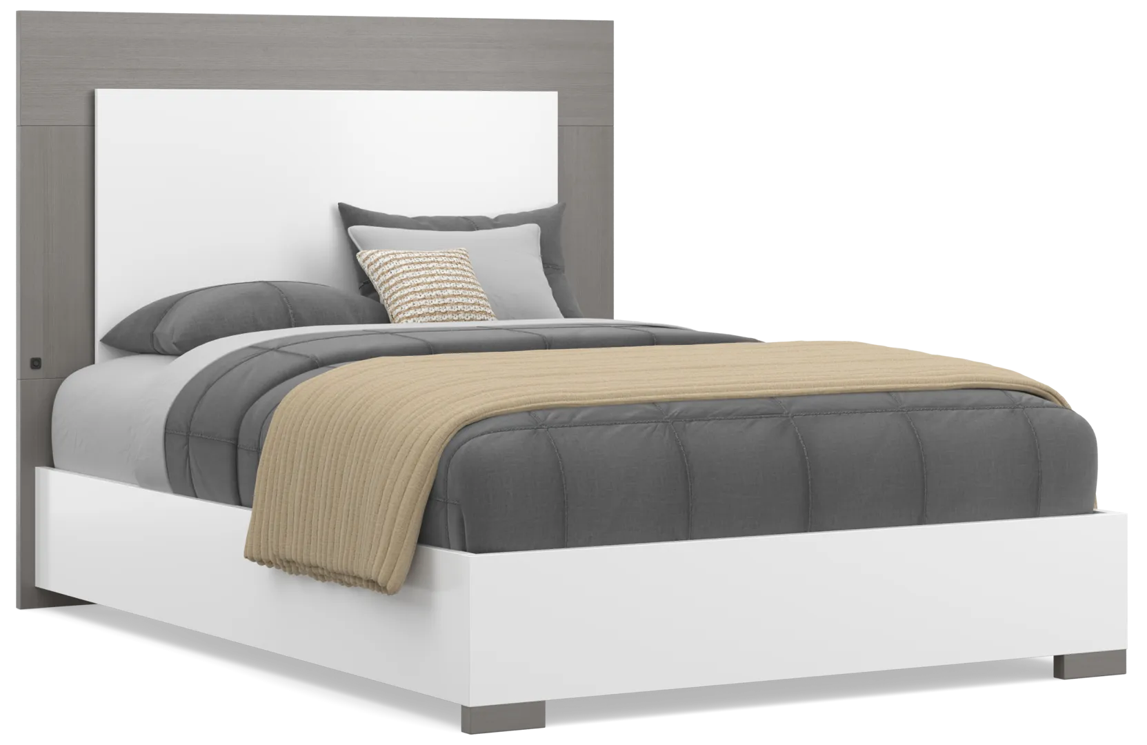 white full panel bed