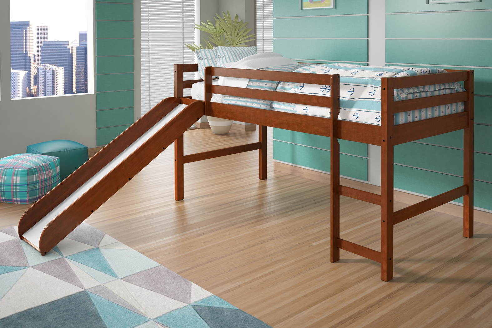 Kids Parman Espresso Twin Loft Bed - Thumbnail - Image 2