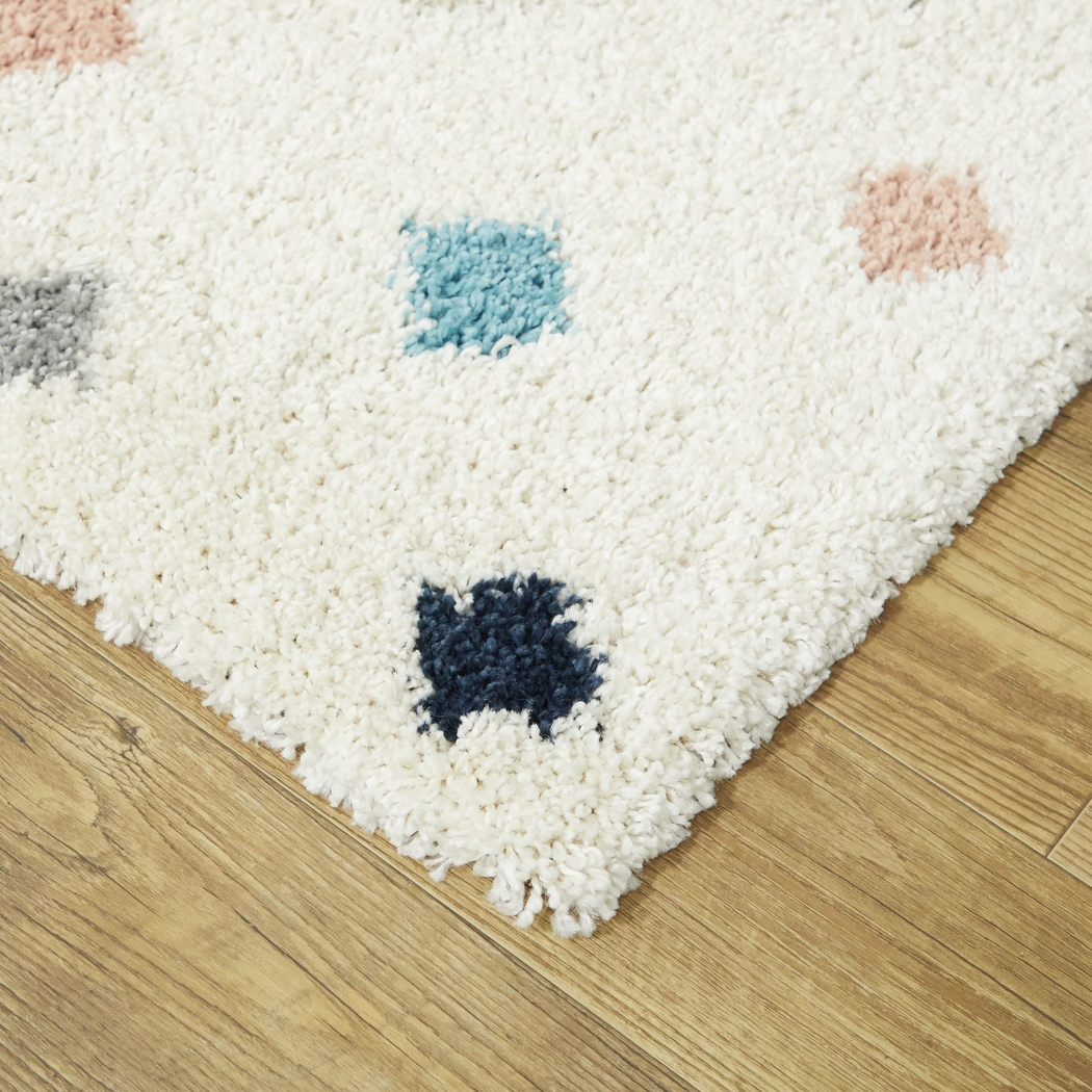 Kids Pastel Diamonds White 5'3 x 7' Rug - Thumbnail - Image 4