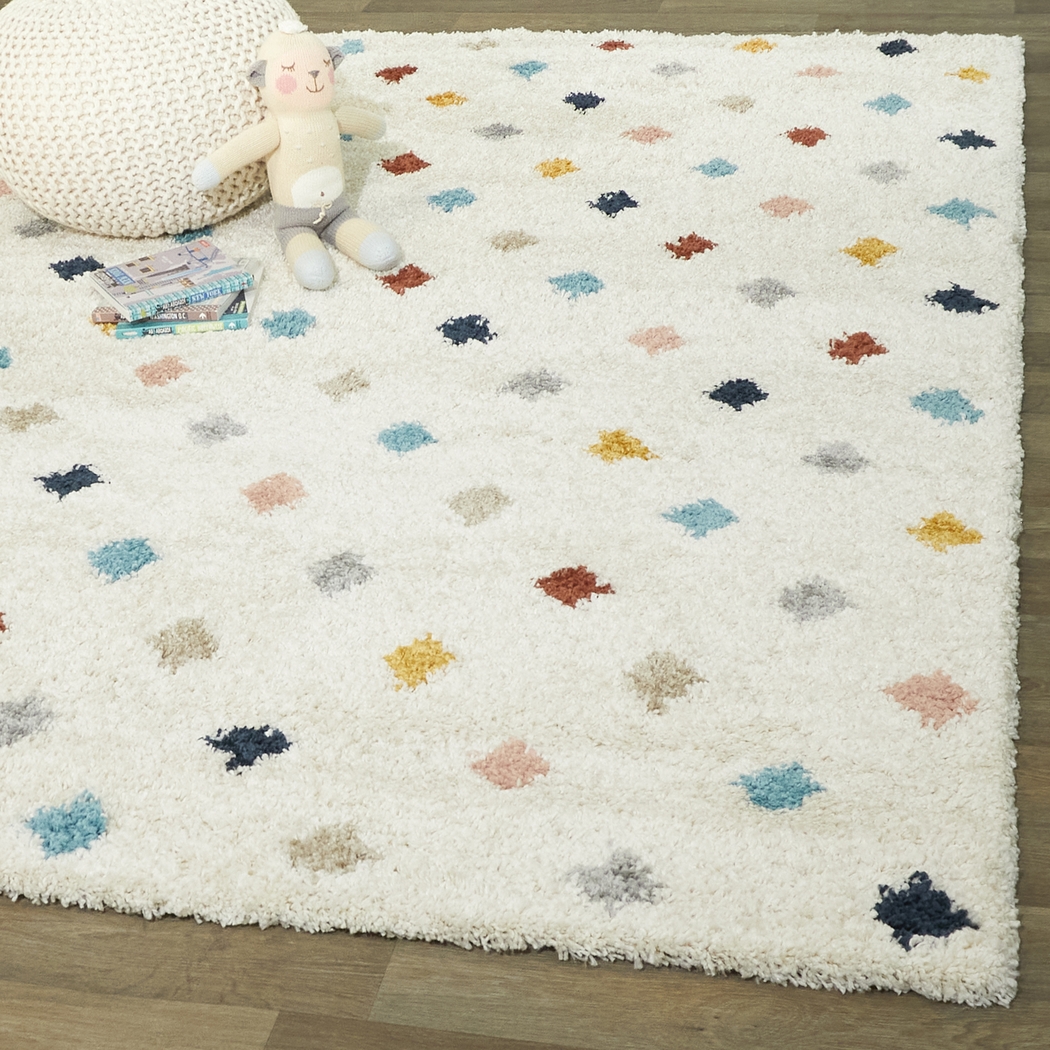 Kids Pastel Diamonds White 7'10 x 10' Rug - Thumbnail - Image 2