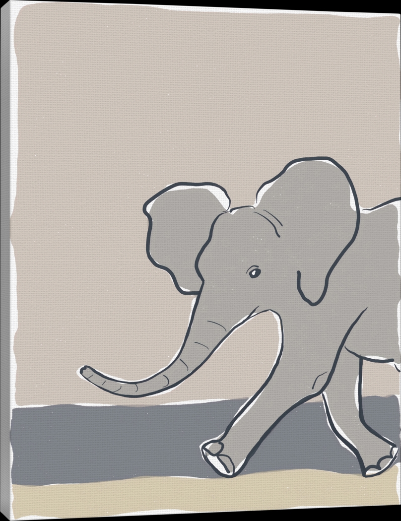 Kids Pastel Elephant Beige Artwork - Thumbnail - Image 4