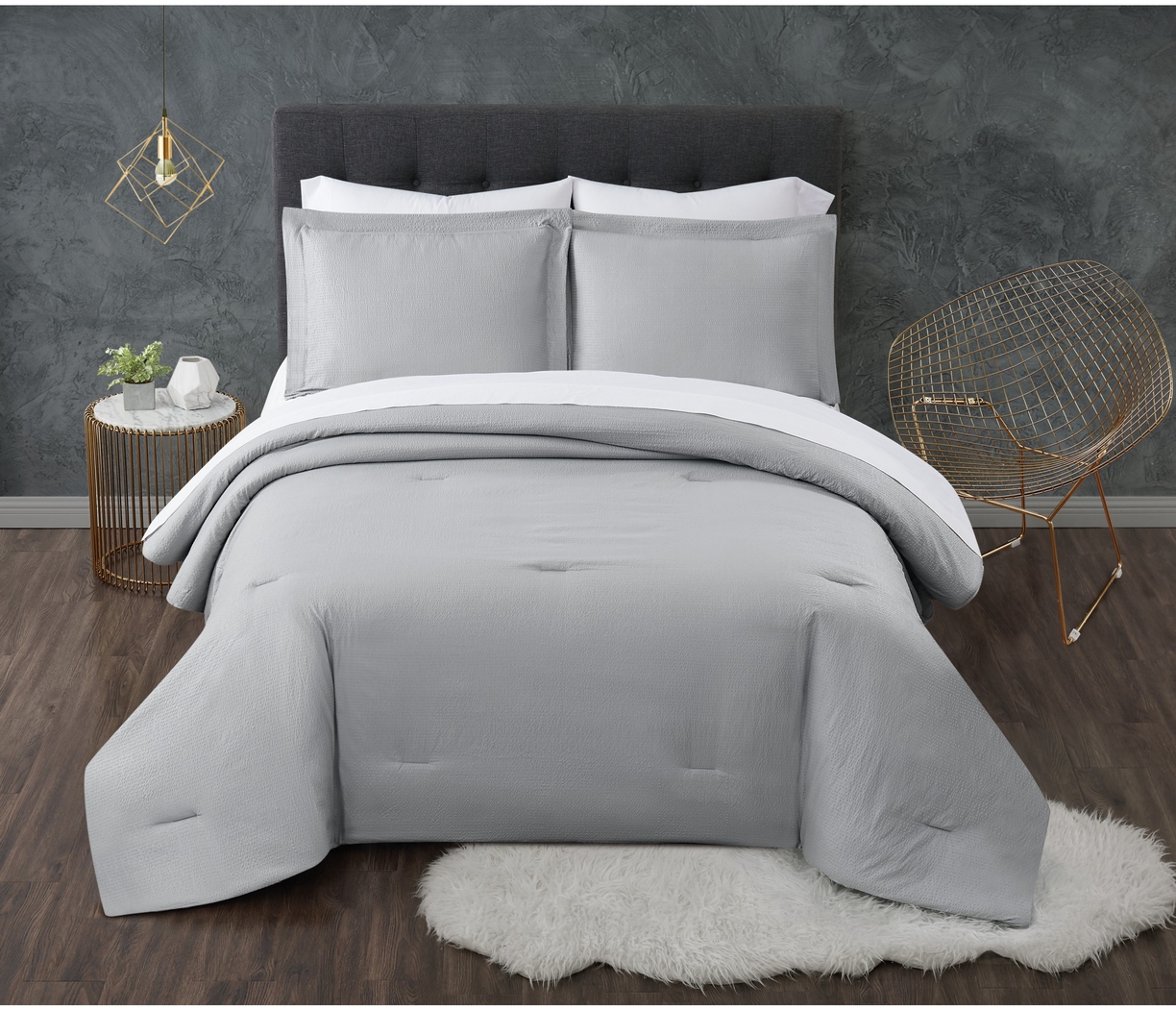 Kids Pasty Fields Gray Twin Comforter Set - Thumbnail - Image 1