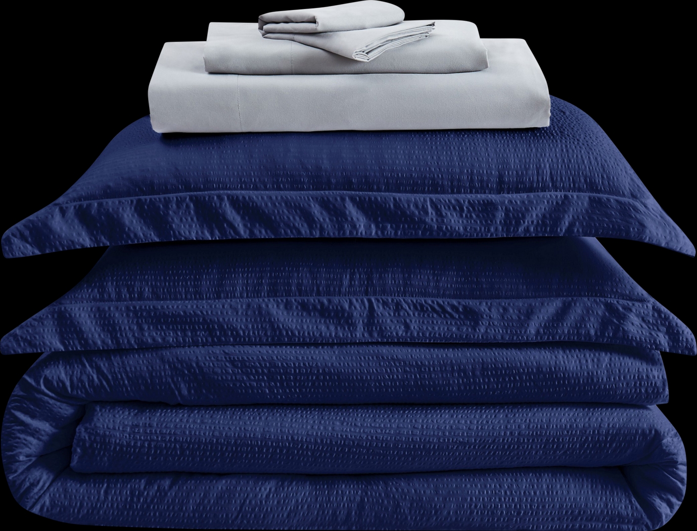 Kids Pasty Fields Navy Full Comforter Set - Thumbnail - Image 2