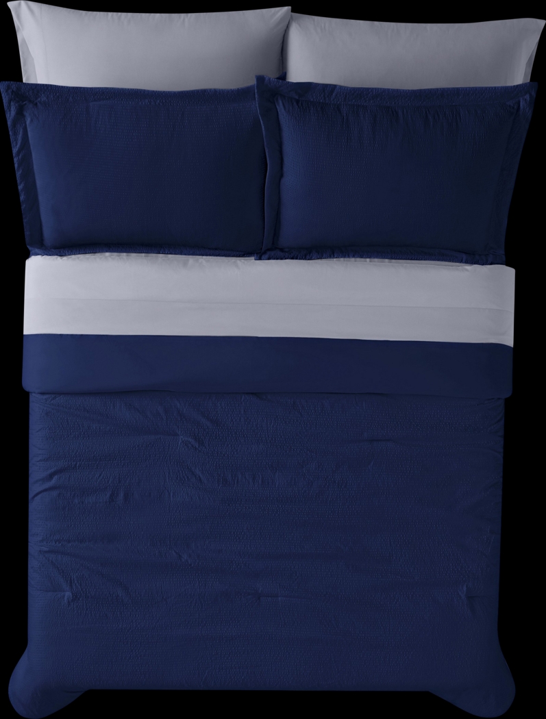 Kids Pasty Fields Navy Full Comforter Set - Thumbnail - Image 4