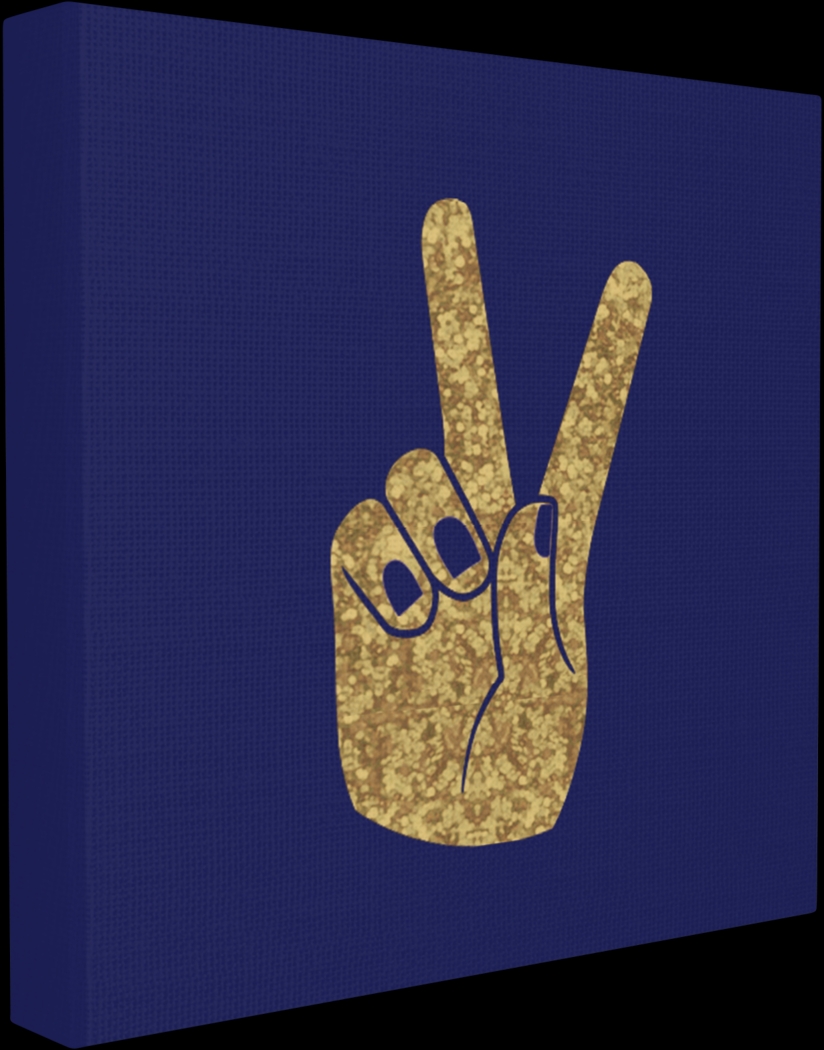 Kids Peace Hand Navy Artwork - Thumbnail - Image 2