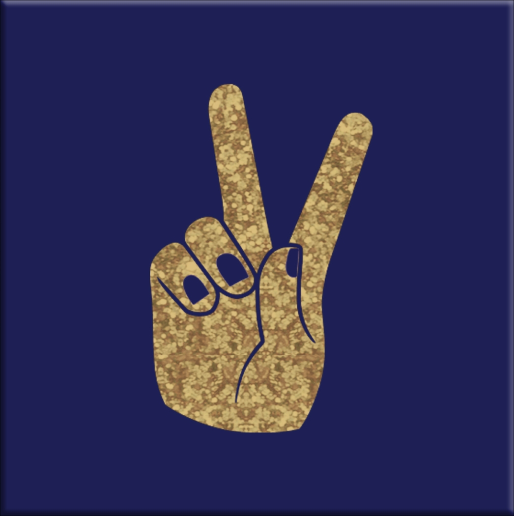 Kids Peace Hand Navy Artwork - Thumbnail - Image 1