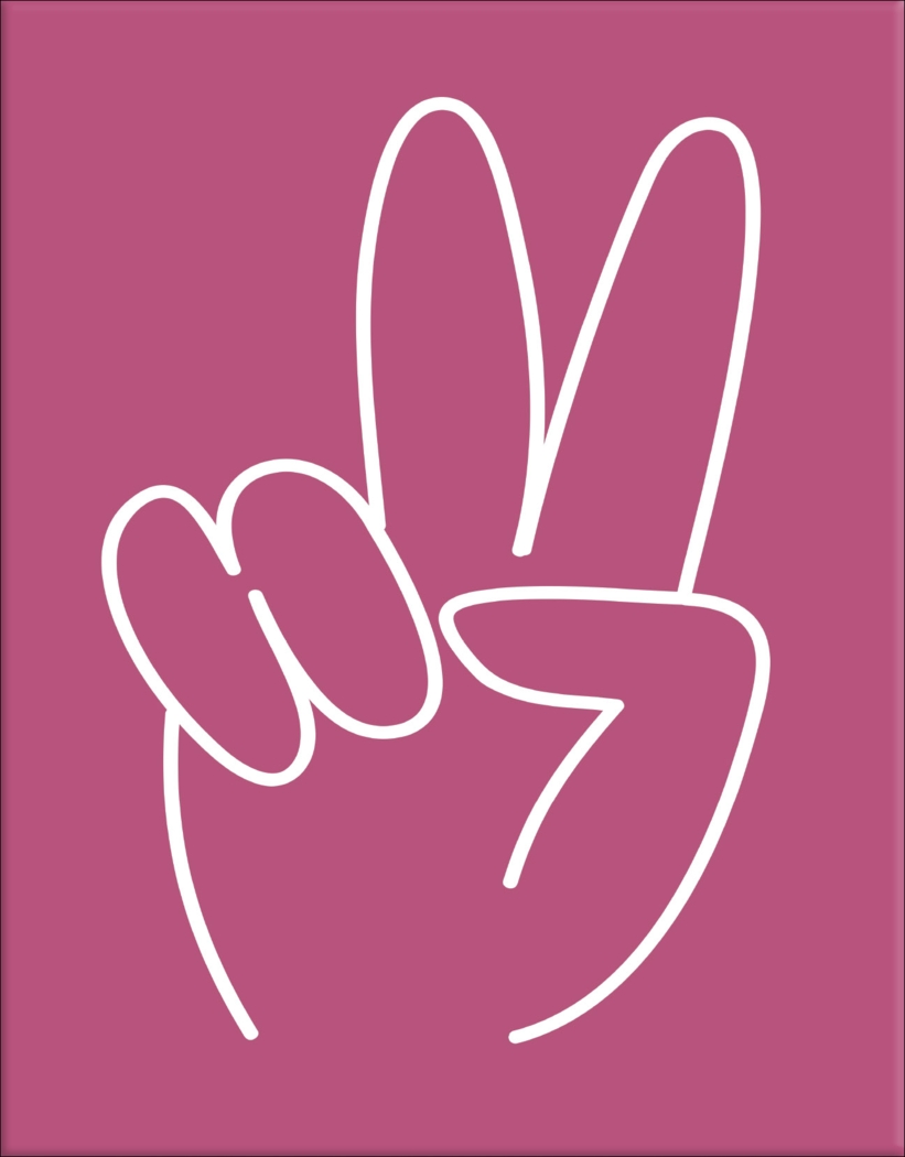 Kids Peace Sign Artwork - Thumbnail - Image 1