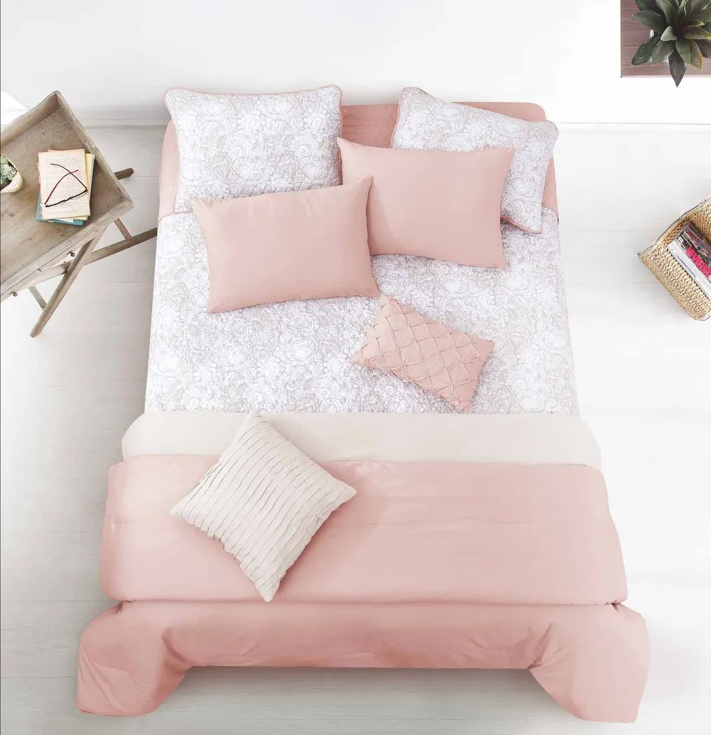 Kids Peachy Dreams Blush 6 Pc Twin Comforter Set - Thumbnail - Image 2