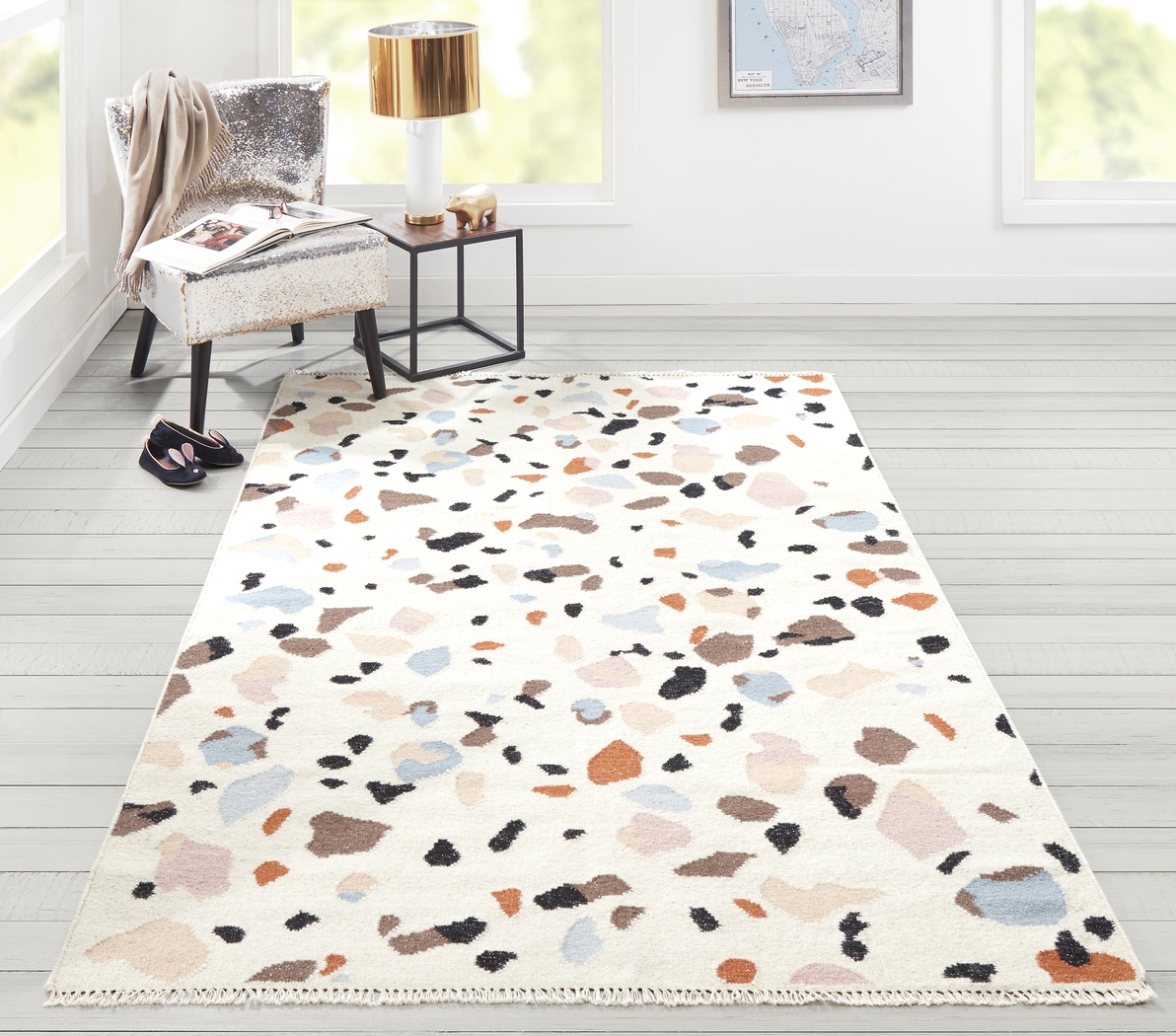 Kids Pebble Patch Ivory 3'6 x 5'6 Rug - Thumbnail - Image 6