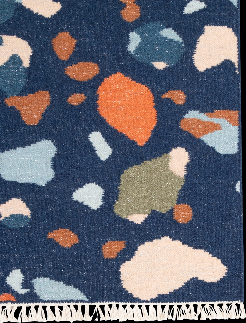 Kids Pebble Patch Navy 3'6 x 5'6 Rug - Thumbnail - Image 2