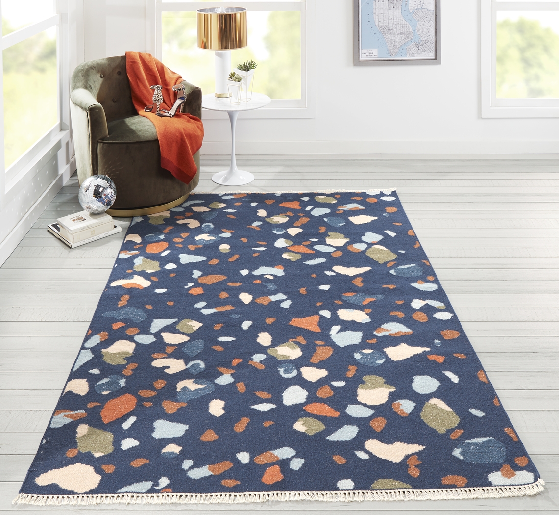 Kids Pebble Patch Navy 3'6 x 5'6 Rug - Thumbnail - Image 6