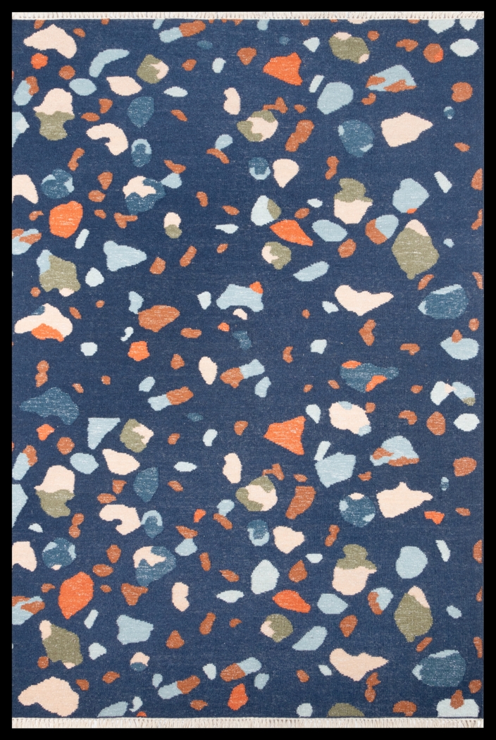 Kids Pebble Patch Navy 5' x 7'6 Rug - Thumbnail - Image 1