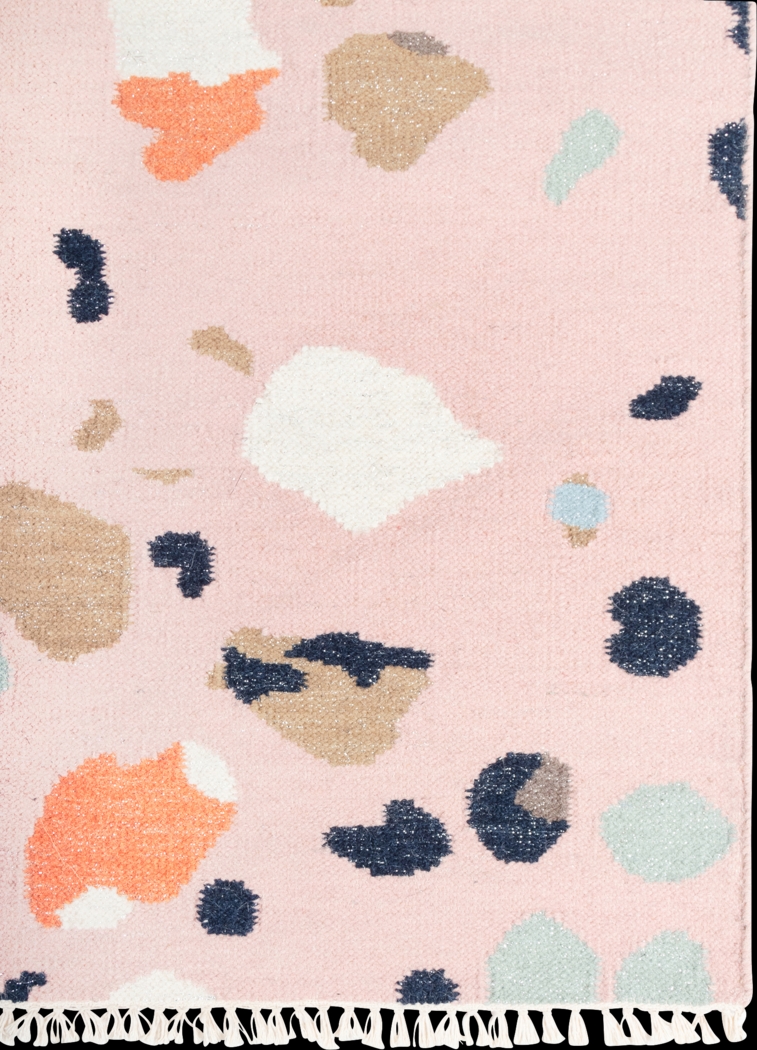 Kids Pebble Patch Pink 5' x 7'6 Rug - Thumbnail - Image 2