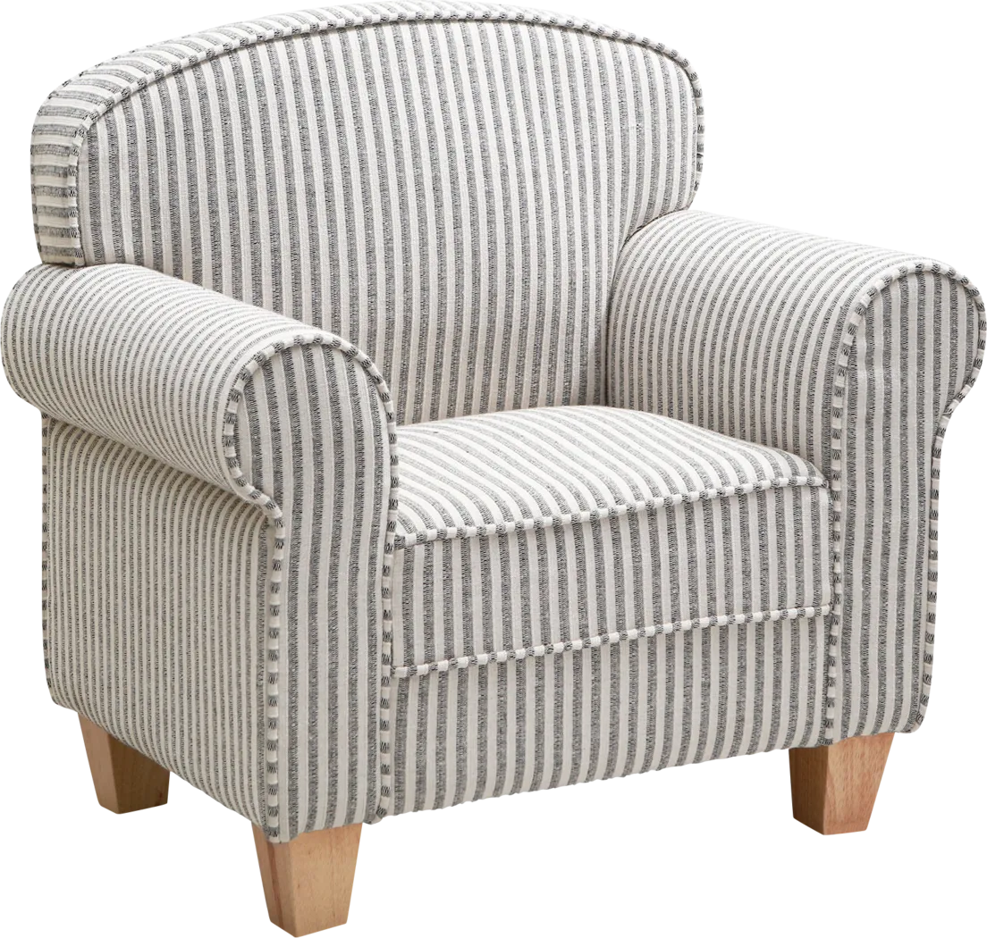 Kids Peloli Gray/White Accent Chair - Thumbnail - Image 1