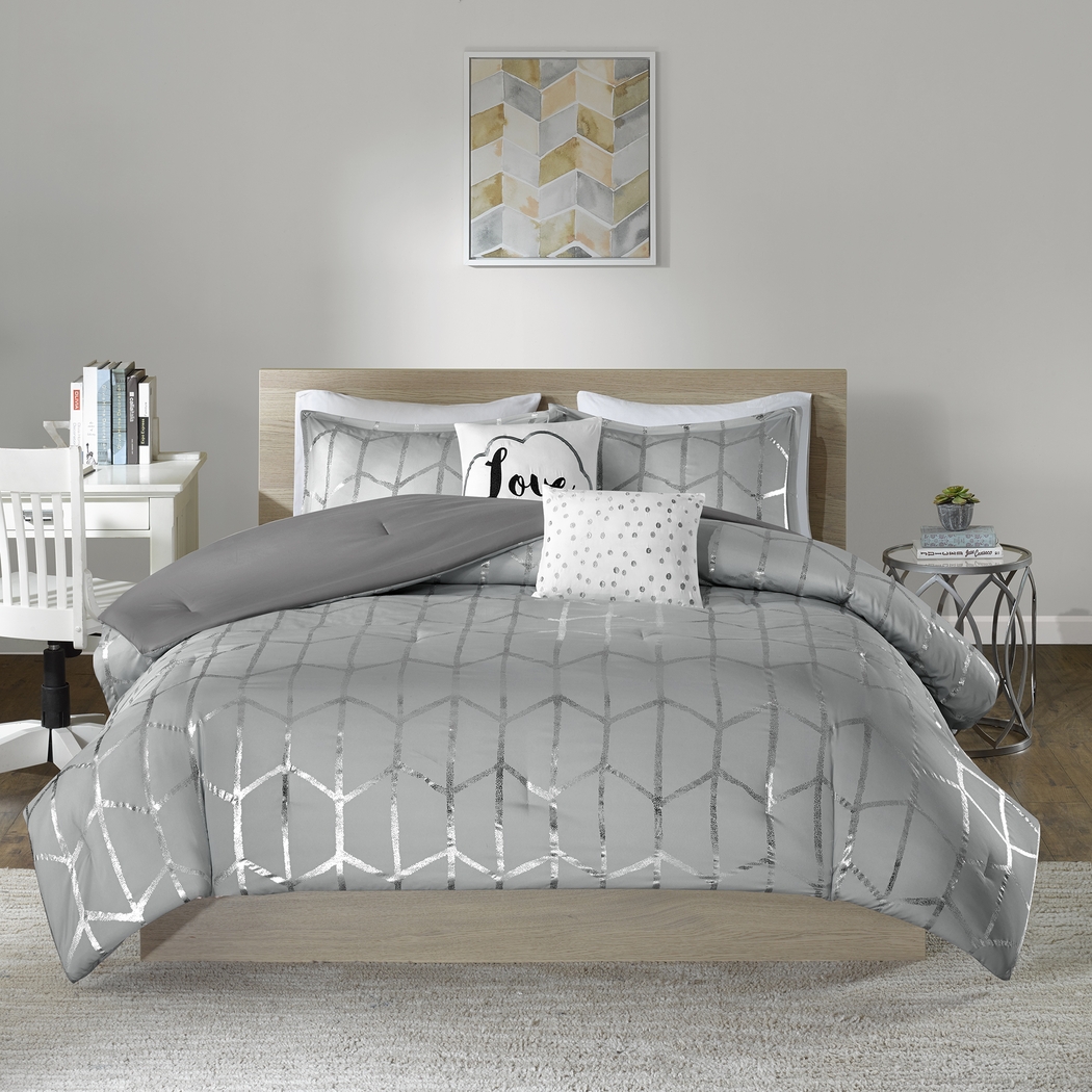 Kids Penmare Gray Twin Comforter Set - Thumbnail - Image 2