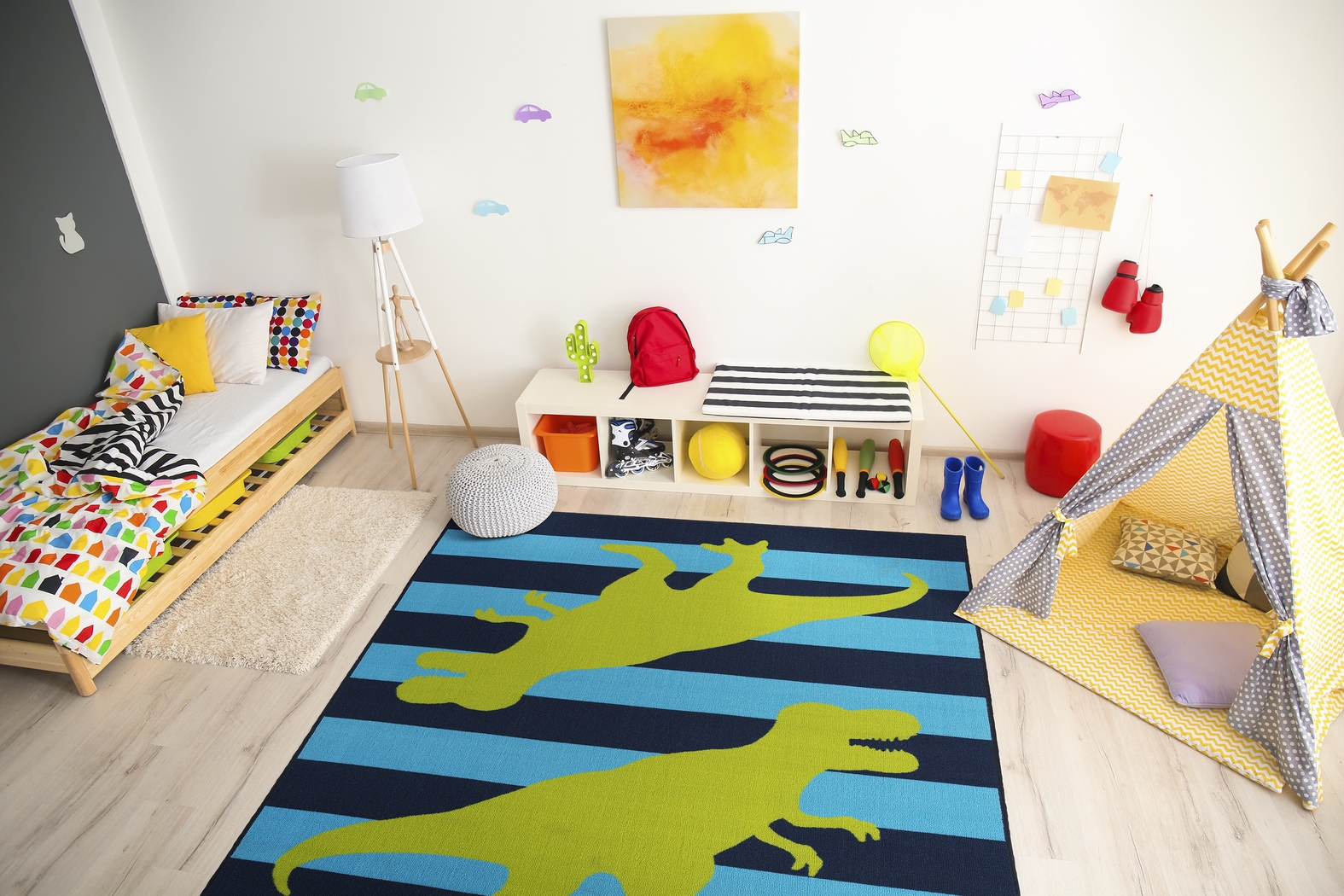 Kids Pentridge Blue 7' x 9' Rug - Thumbnail - Image 2