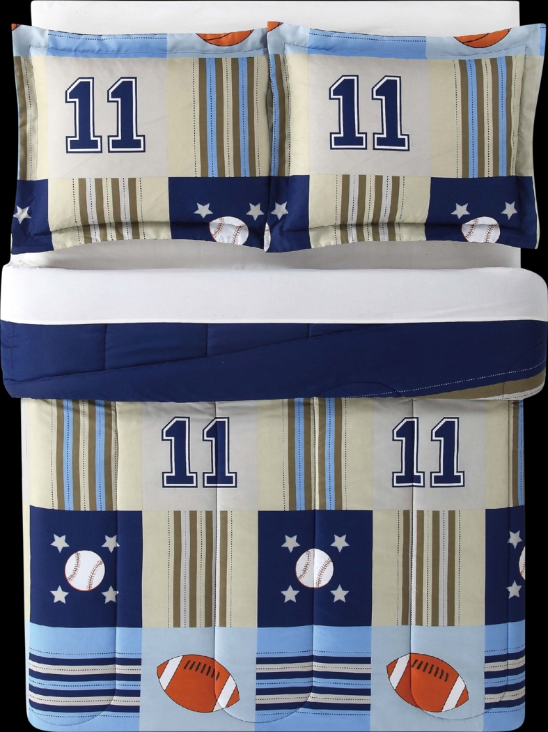Kids Perfect Score Blue Twin Comforter Set - Thumbnail - Image 4