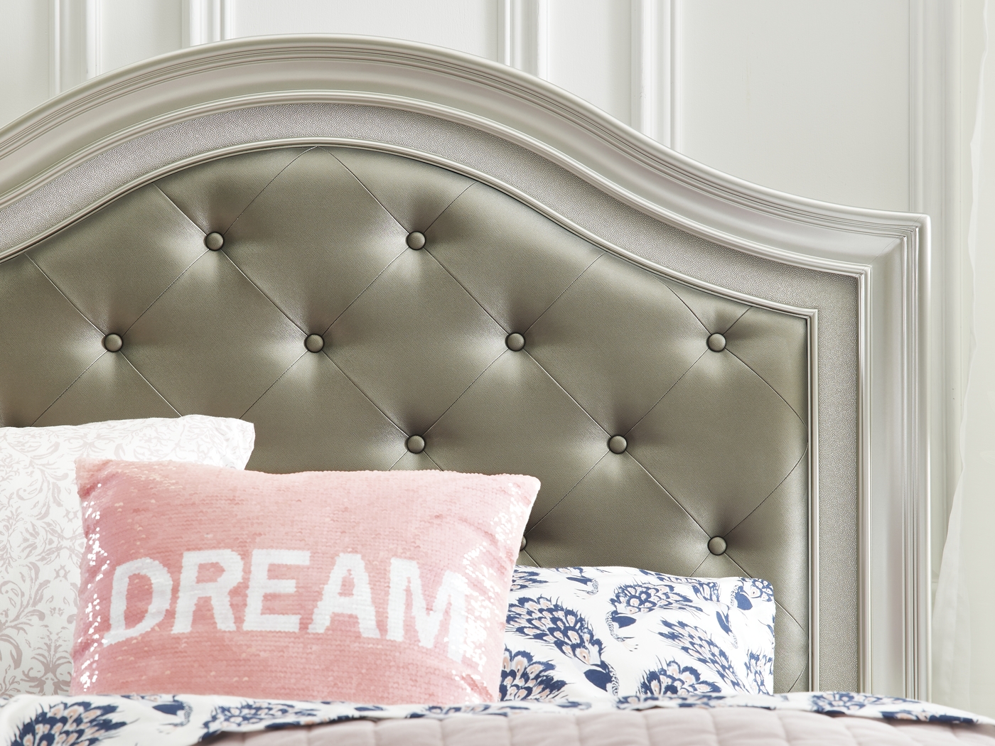 Kids Petit Paris Silver 5 Pc Full Panel Bedroom - Thumbnail - Image 5