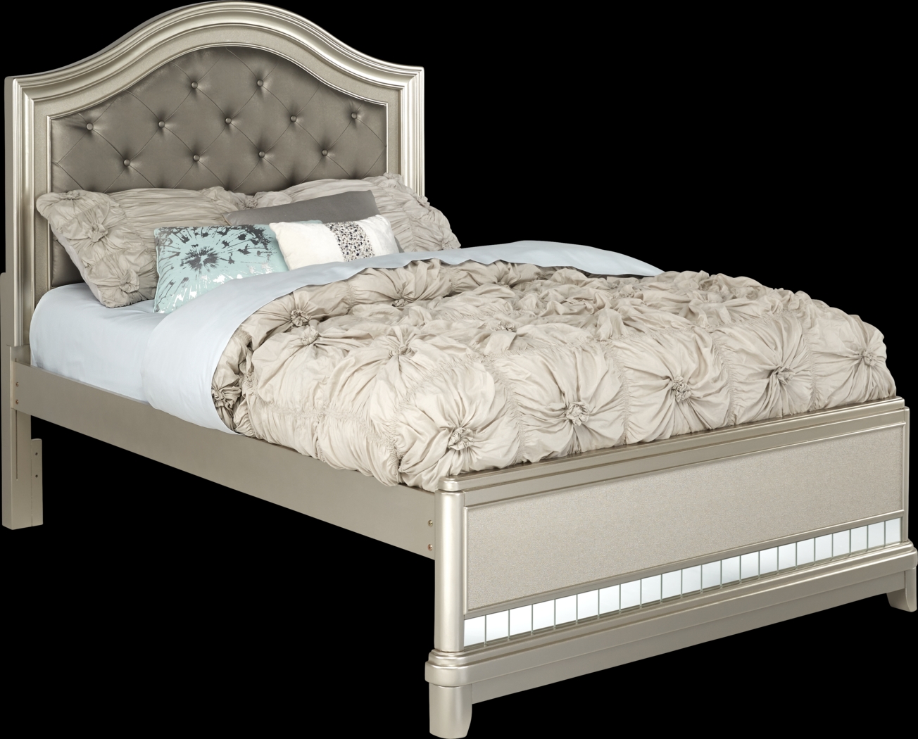 Kids Petit Paris Silver 5 Pc Full Panel Bedroom - Thumbnail - Image 3