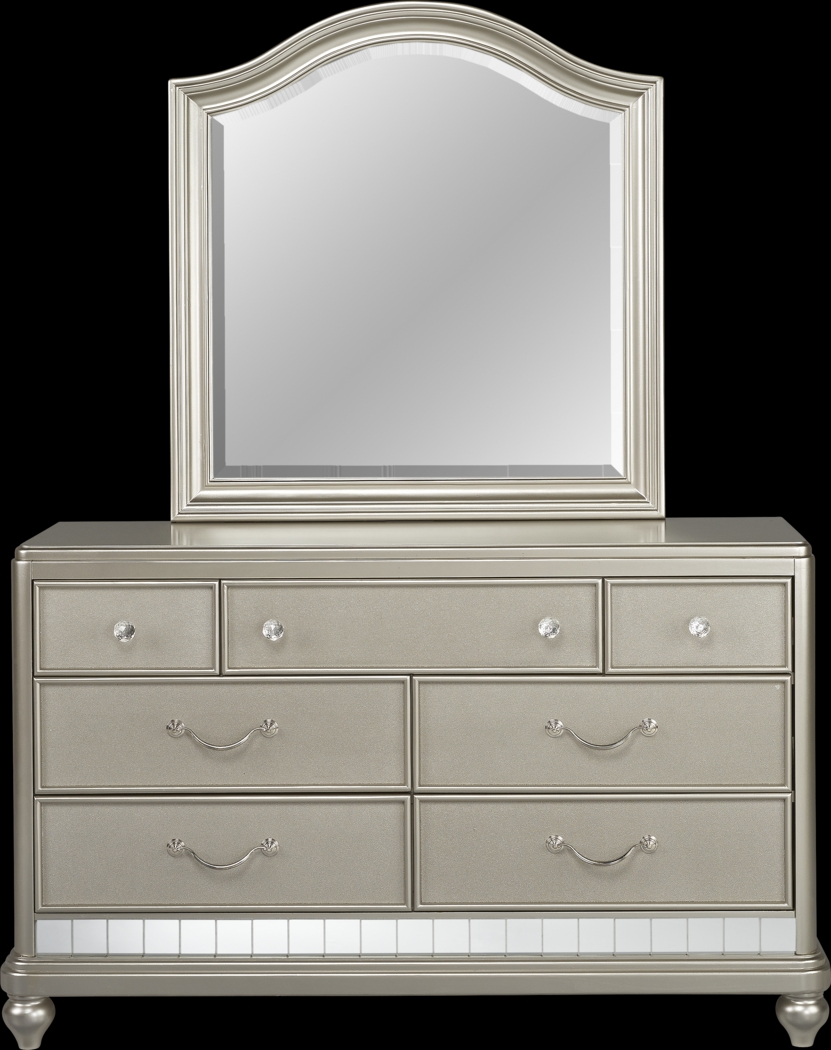 Kids Petit Paris Silver Dresser & Mirror Set - Thumbnail - Image 1