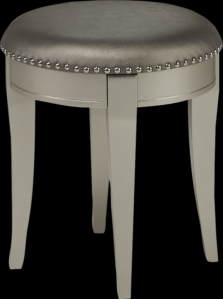 Kids Petit Paris Silver Vanity Stool - Thumbnail - Image 1